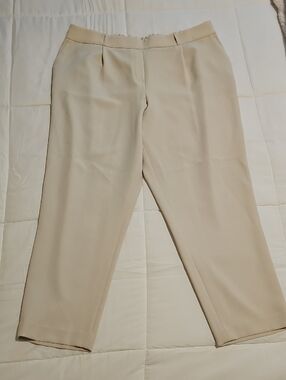 Calvin Klein Beige Elastic-Waist Pants